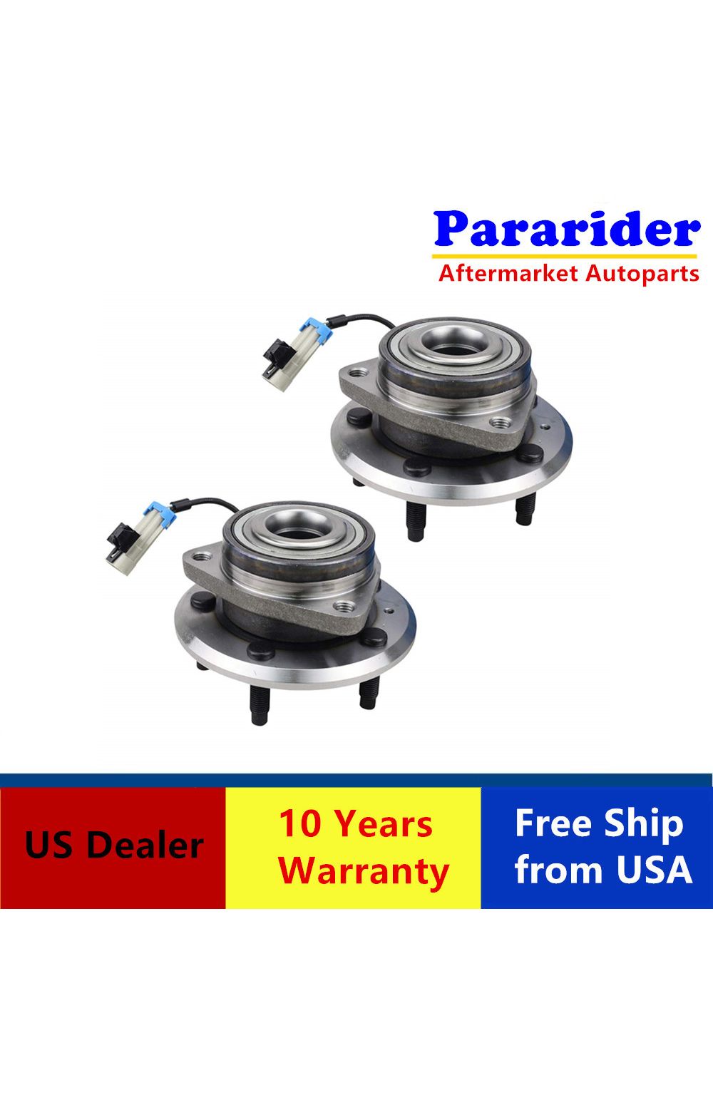Pair Rear Wheel Bearing & Hub Assemblies For Equinox, Torrent, Vue, XL-7, Captiva Sport – Left & Right – 10-Year Warranty