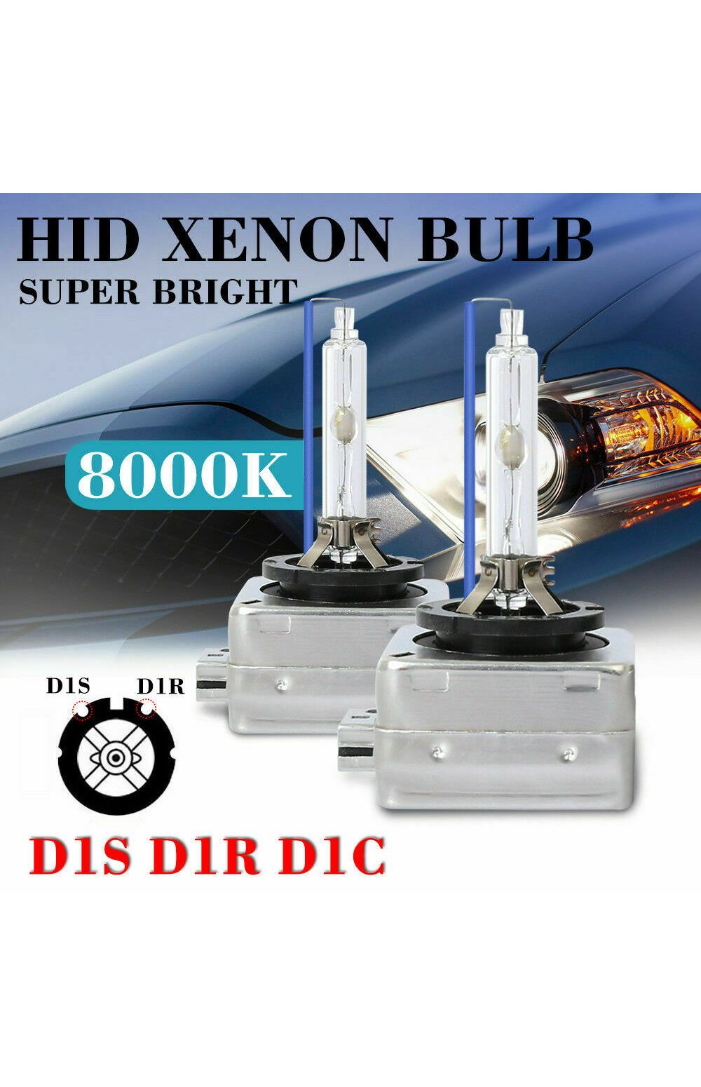 New D1S 6000K Bright White Xenon Bulb Headlight 35W HID Head Light Lamp  66144