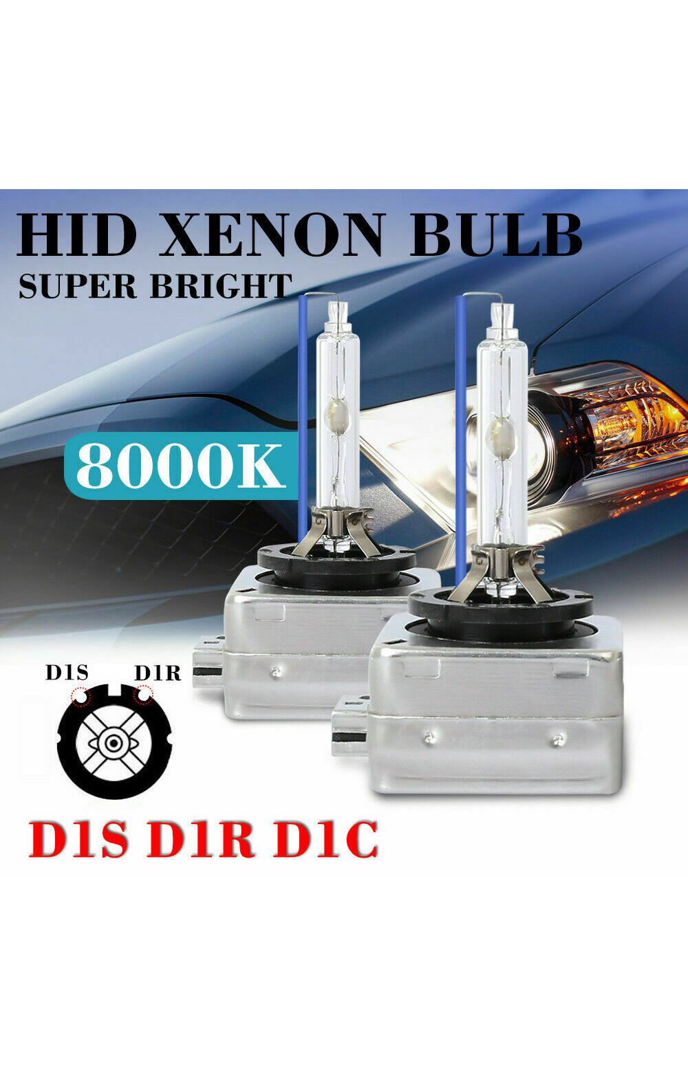 D1C/D1R/D1S HID Xenon Headlight OEM Replacement Bulbs 66140 66144 85410 Set 2