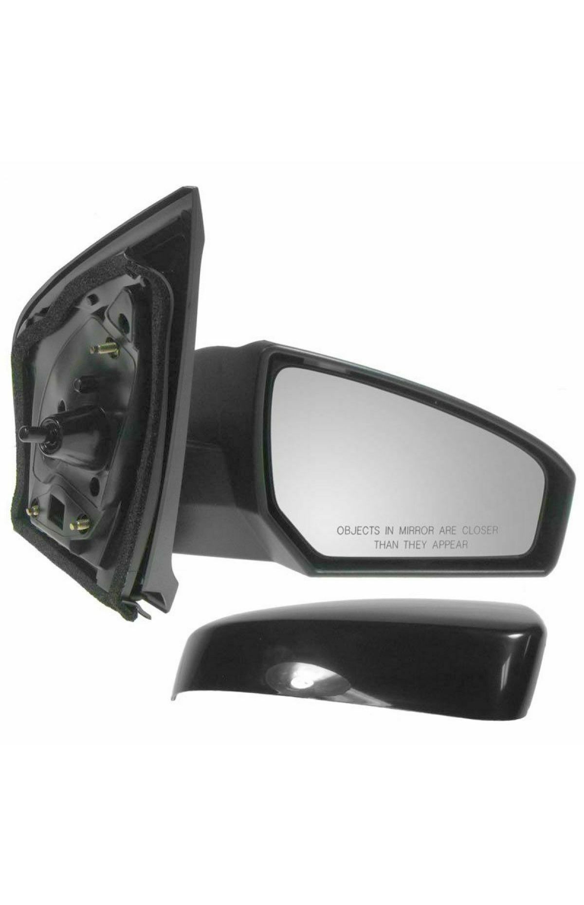 Make Auto Parts Manufacturing NI1320166 Front Left/Driver Side Manual Remote Operated Non-Folding/Non-Towing Side View Non-Heated Mirror Without Puddle Light For Nissan Sentra 2007-2012 