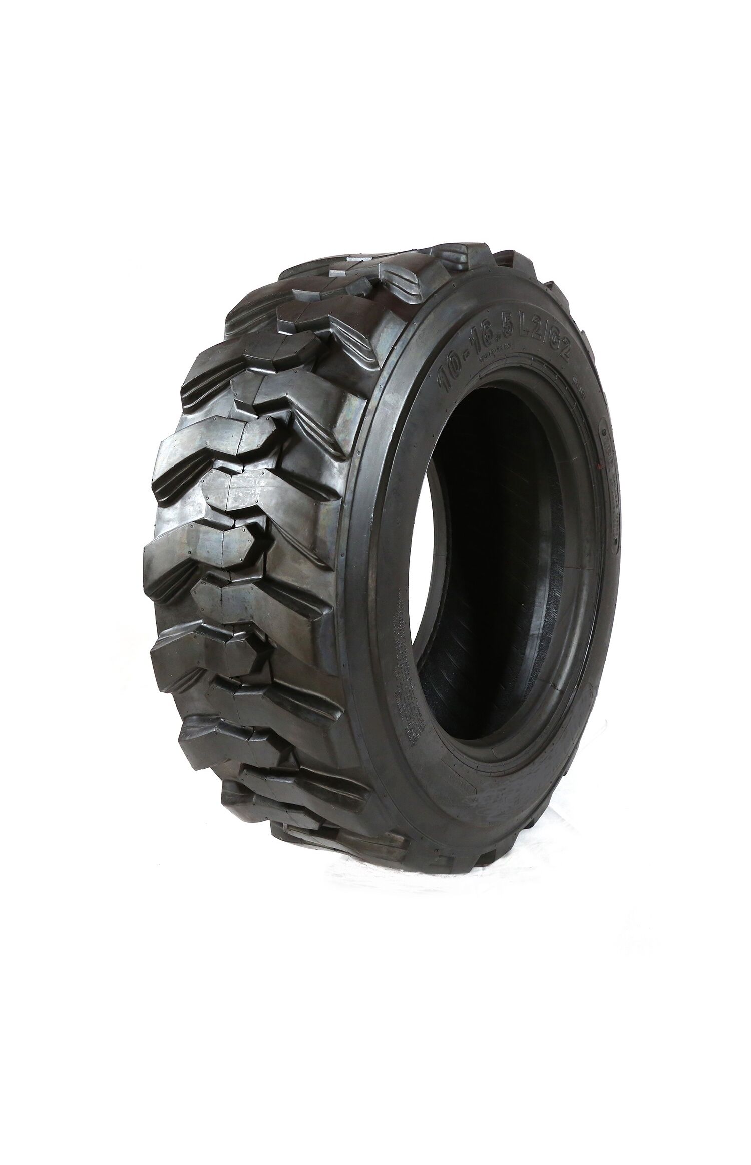 One HORSESHOE 10-16.5 Skid Steer Loader Tubeless Tire w/Rim Guard 14 Ply Rating Heavy Duty G Load 10x16.5 NHS SKS1 L2/G2 T168 
